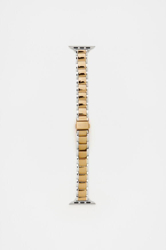 2 Tone Metal Watch Band  Gold Silver  hi-res