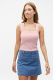 Stripe Trapeze Neck Tank  Strawberry Red Stripe  hi-res