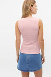 Stripe Trapeze Neck Tank  Strawberry Red Stripe  hi-res
