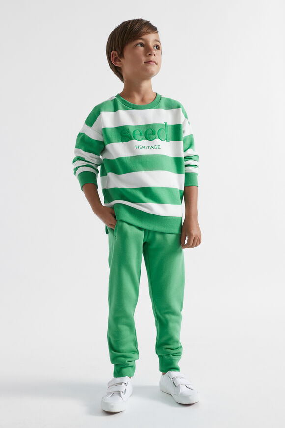 Core Logo Sweat  Apple Green Stripe  hi-res