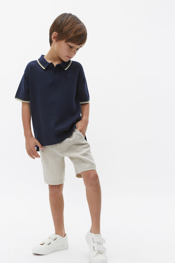 Knit Logo Polo  Midnight Blue  hi-res