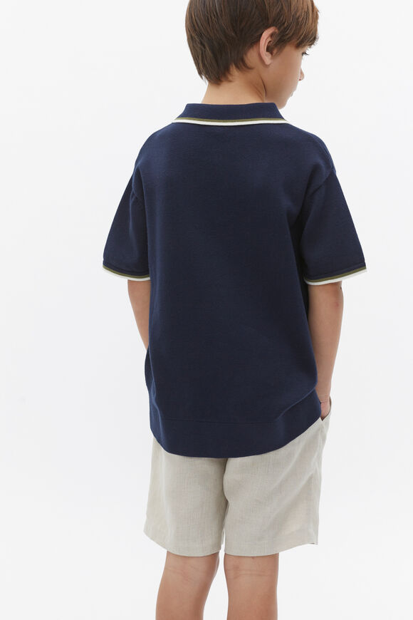 Knit Logo Polo  Midnight Blue  hi-res