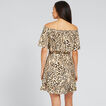 Off-Shoulder Animal Dress    hi-res