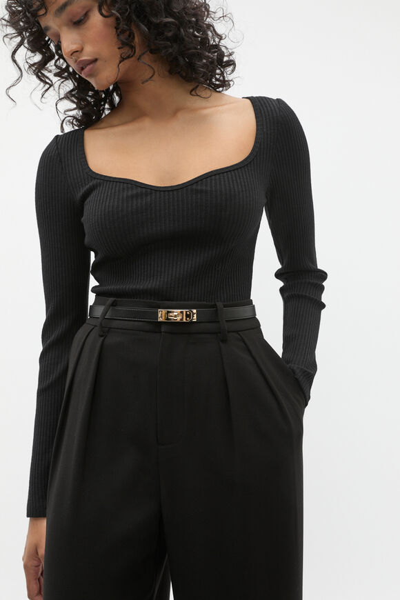 Florence Twist Buckle Belt  Black  hi-res