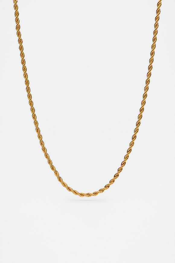 Fine Rope Necklace  Gold  hi-res