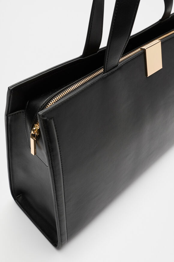 Hardware Detail Work Tote  Black  hi-res
