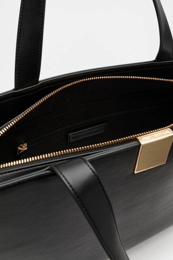 Hardware Detail Work Tote  Black  hi-res