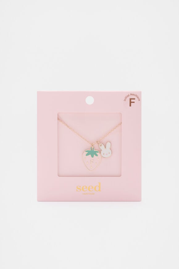 Bunny Initial Necklace  F  hi-res