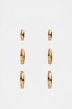 Textured Huggie Ear Pack  Gold  hi-res