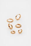 Textured Huggie Ear Pack  Gold  hi-res