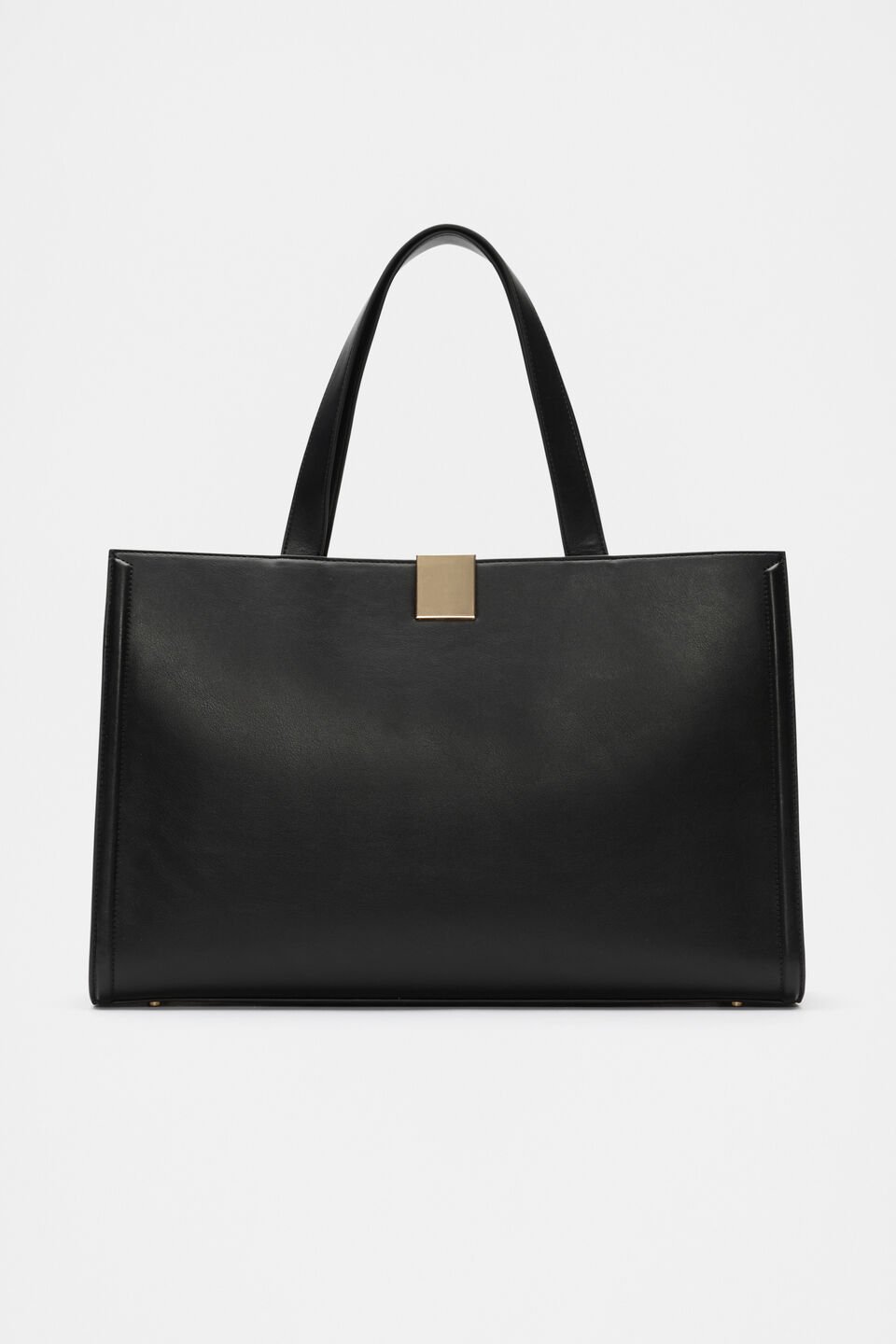 Hardware Detail Work Tote  Black