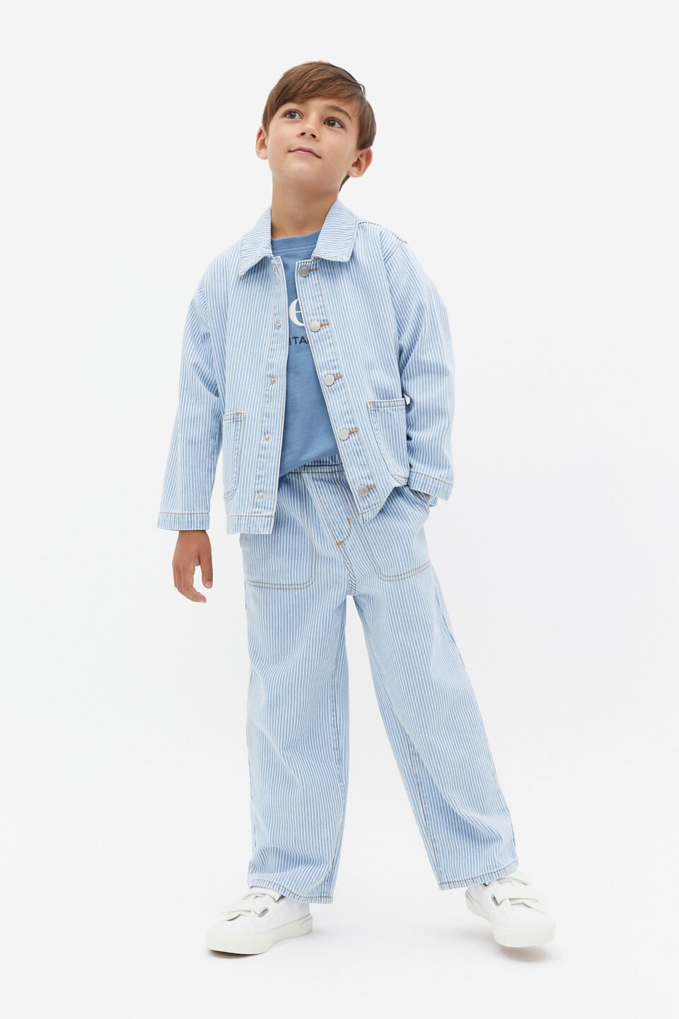 Stripe Shacket  Denim Stripe