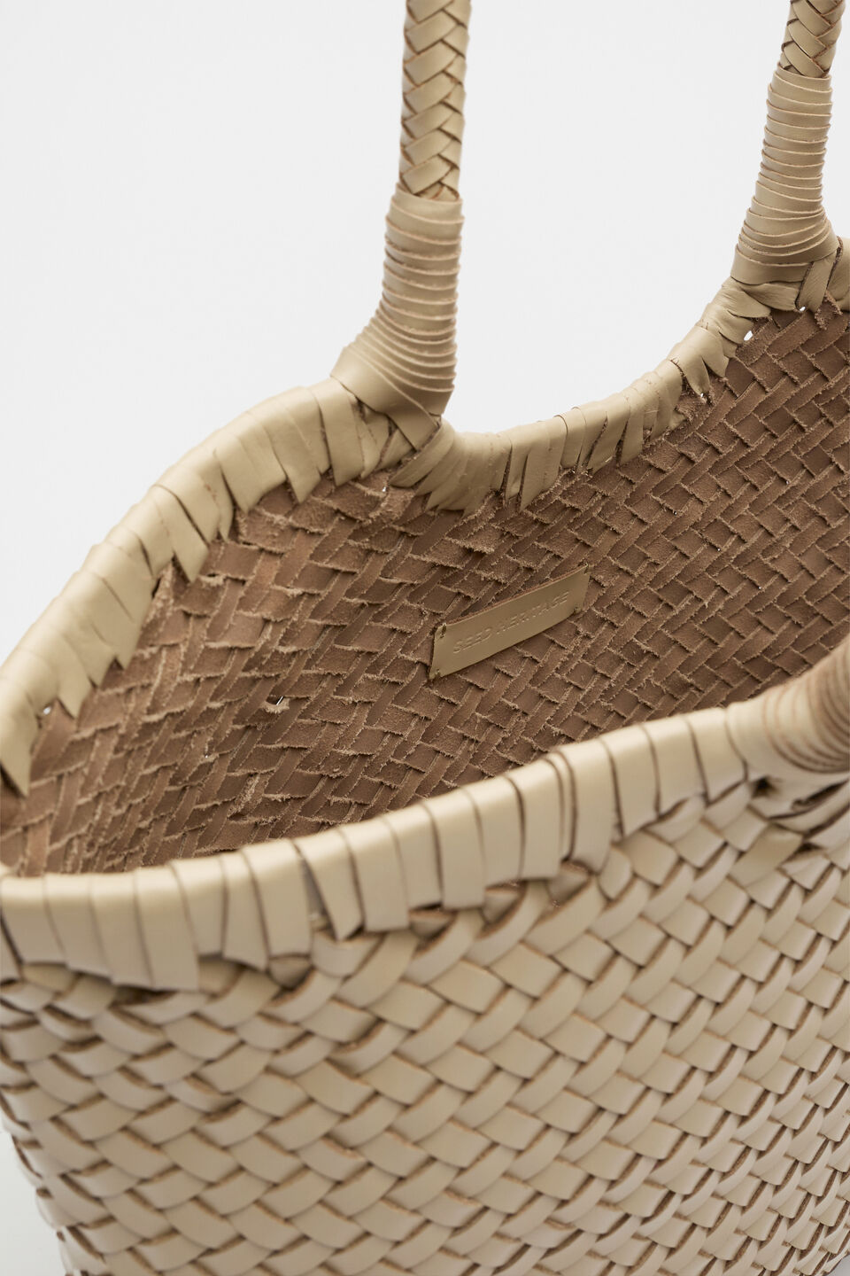 Leather Basket Bag  Rye