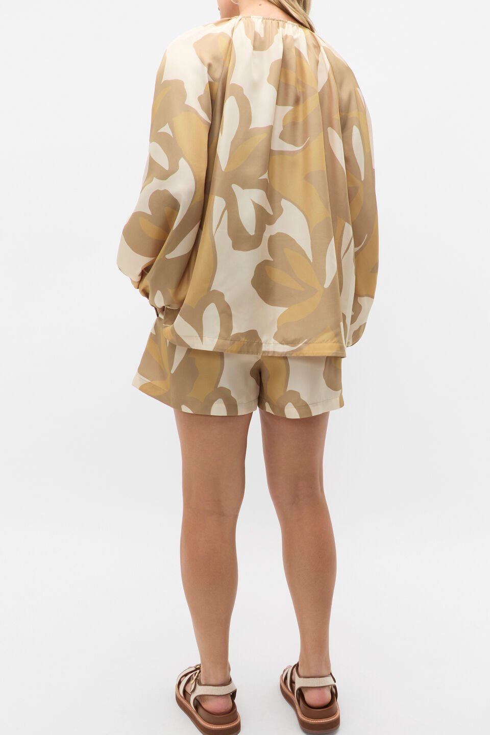 Satin Printed Blouse  Multi
