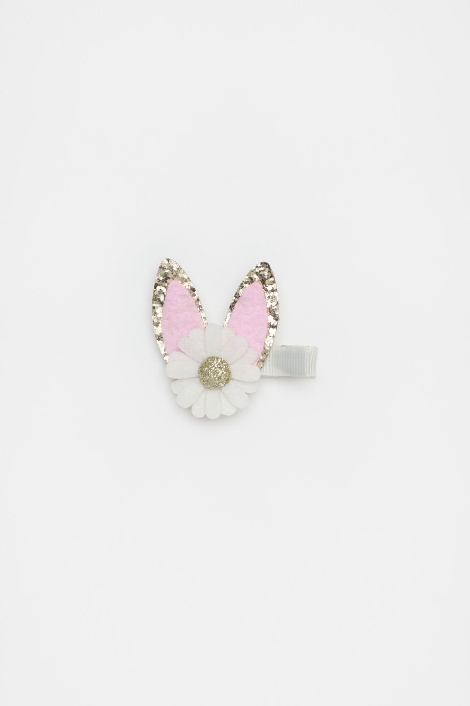 Flower Bunny Duck Clip  Classic Cream
