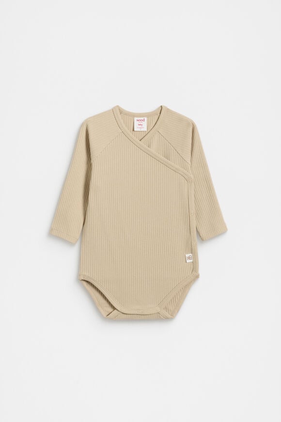 Logo Wrap Bodysuit  Neutral  hi-res
