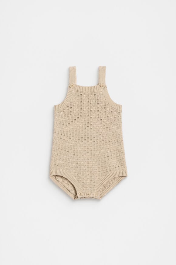 Knit Romper  Neutral  hi-res