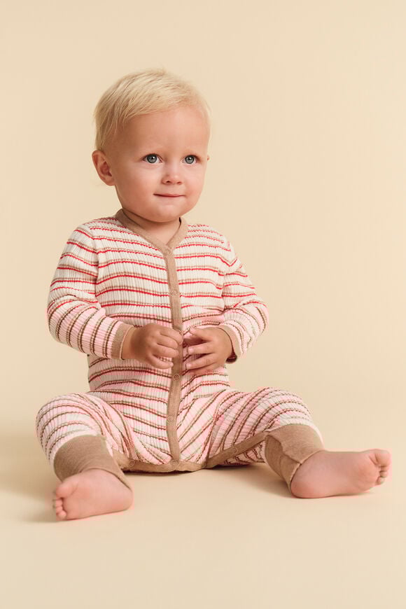 Stripe Knit Jumpsuit  Multi  hi-res