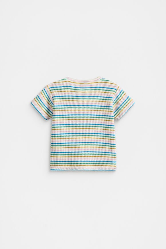 Stripe Waffle Tee  Multi  hi-res