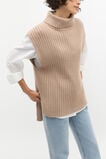 Collar Knit Poncho  Cookie  hi-res