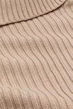Collar Knit Poncho  Cookie  hi-res