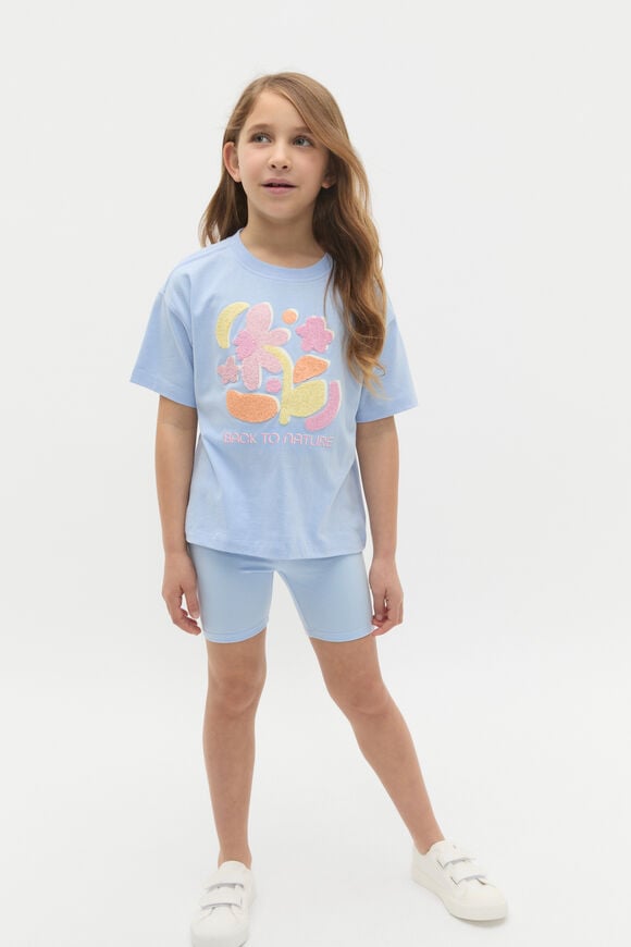 Abstract Floral Tee  Luna Blue  hi-res