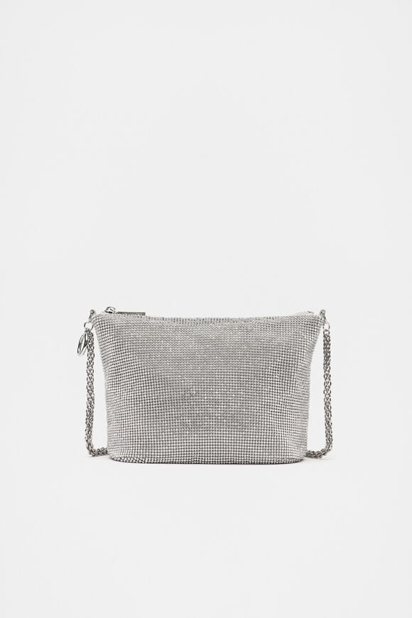 Embellished Handbag  Silver  hi-res