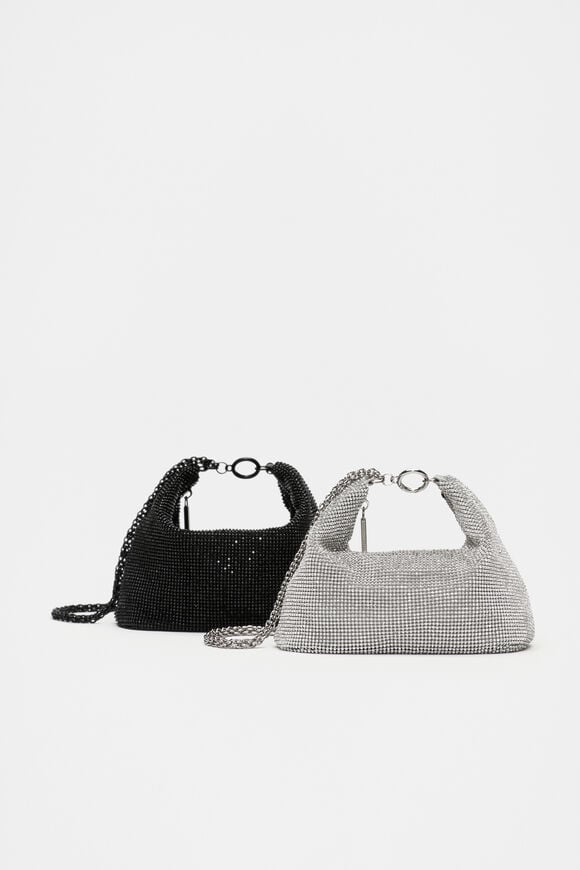 Embellished Handbag  Silver  hi-res