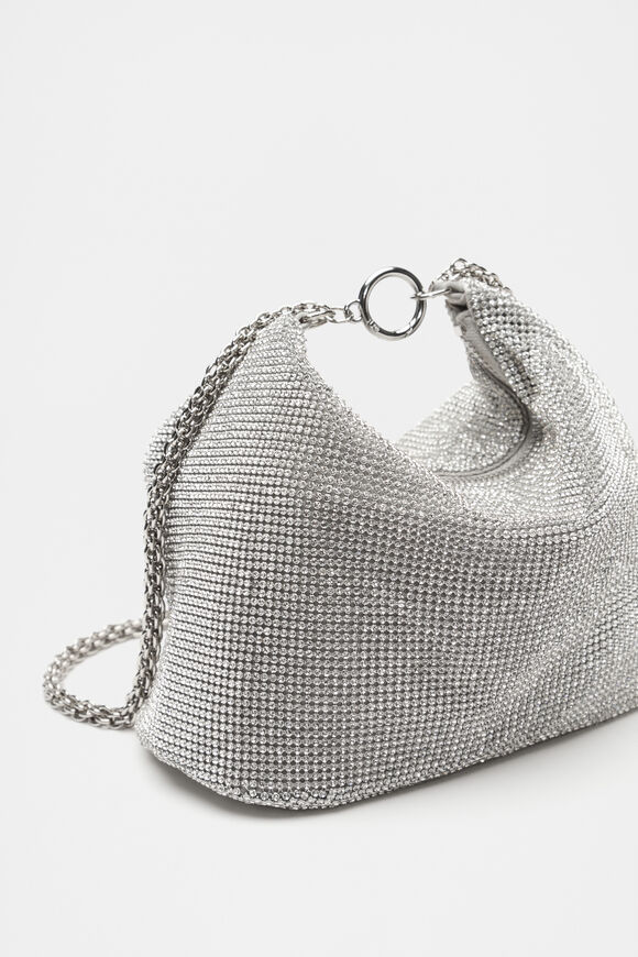 Embellished Handbag  Silver  hi-res