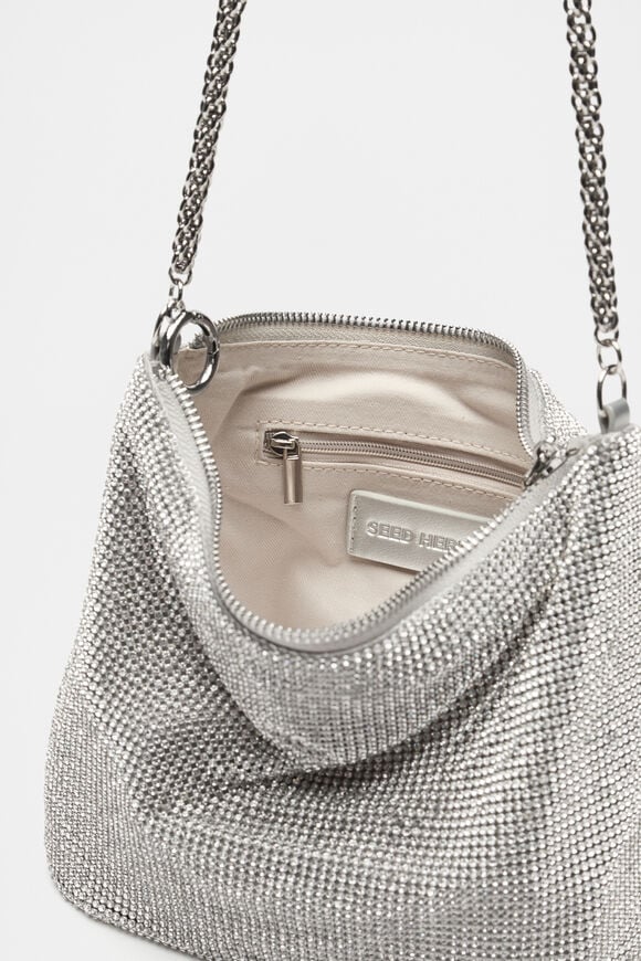 Embellished Handbag  Silver  hi-res