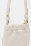 Leather Rouched Crossbody  Cream  hi-res
