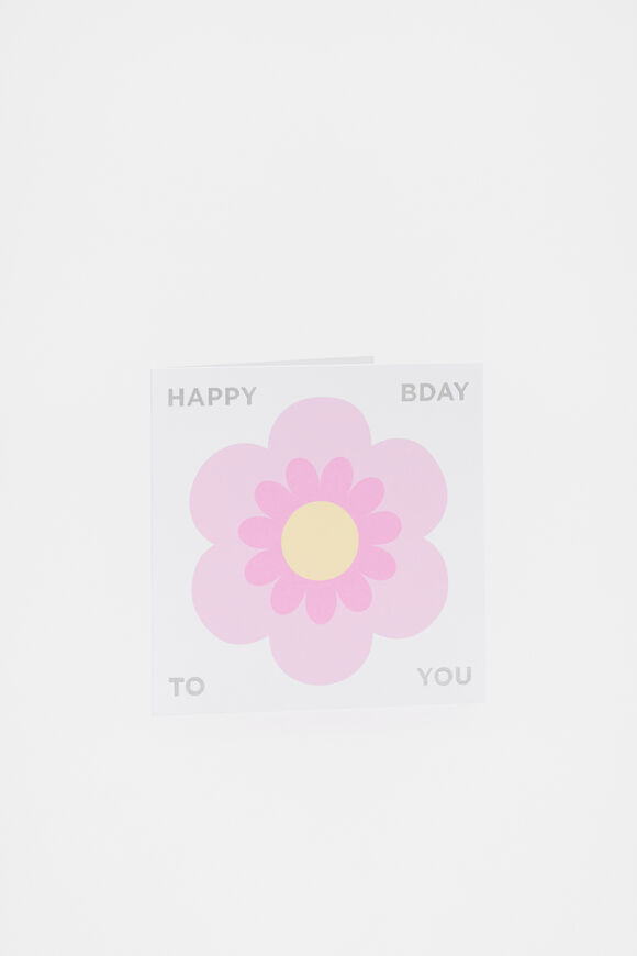 Happy Bday to You Flower Card  Multi  hi-res