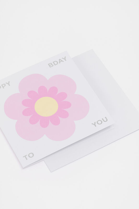 Happy Bday to You Flower Card  Multi  hi-res