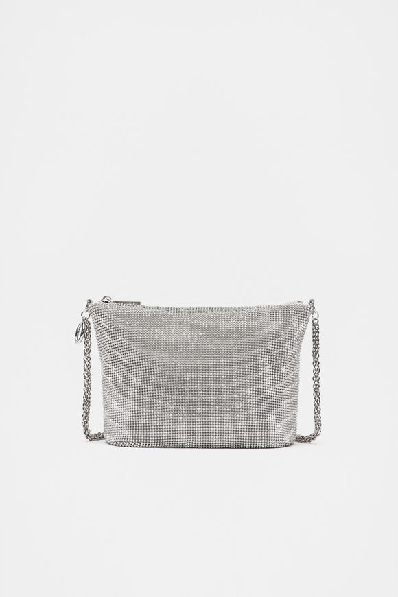 Embellished Handbag  Silver  hi-res