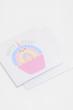 Happy Bday Rainbow Cupcake Card  Multi  hi-res