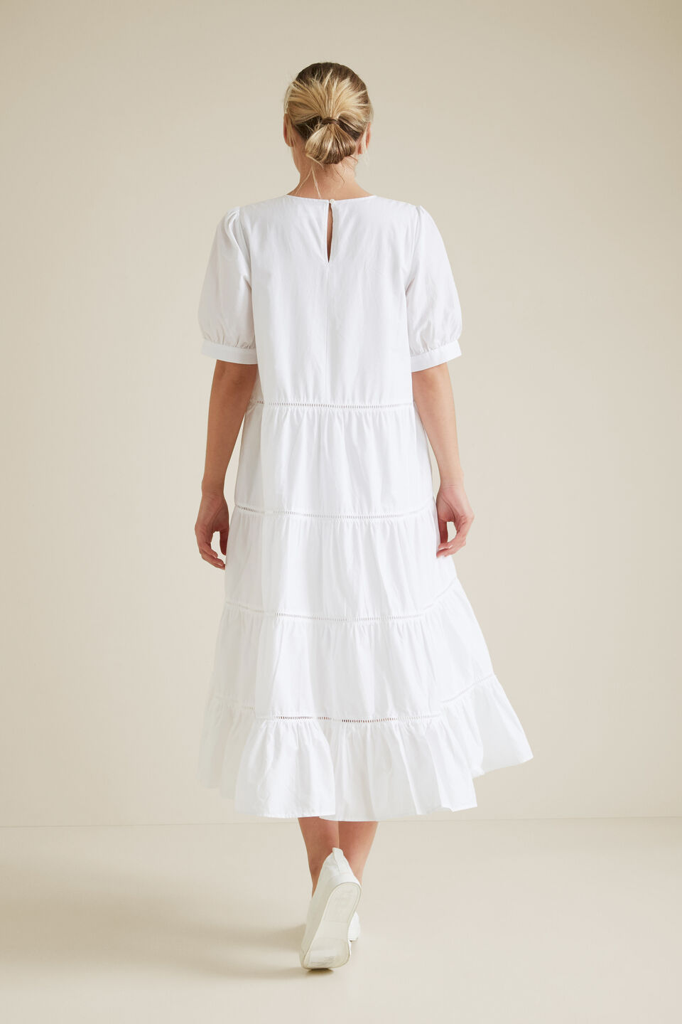 Ladder Trim Midi Dress  