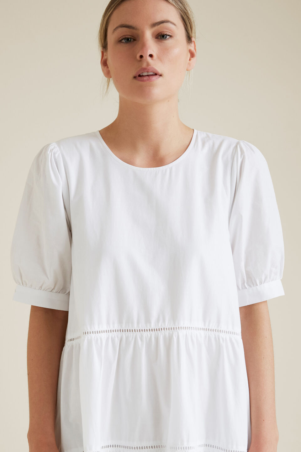 Ladder Trim Midi Dress  