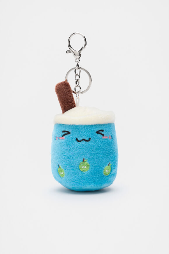 Bubble Tea Keyring Plush Toy  Blue  hi-res