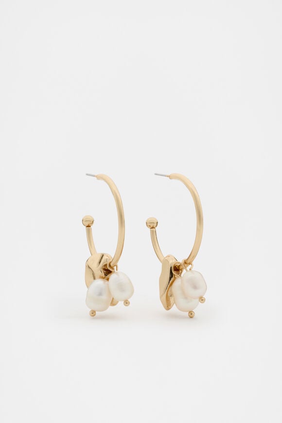 Sculpture Pearl Hoop  Pearl  hi-res