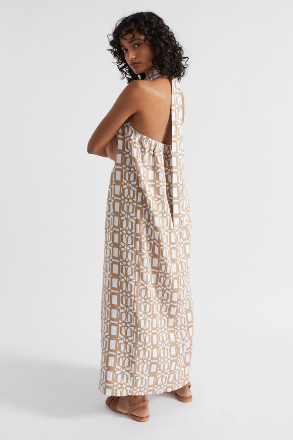 Linen Retro Maxi Dress  Barley Retro  hi-res