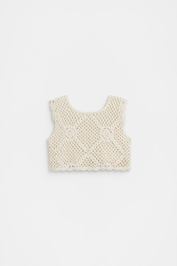 Flower Crochet Top  Milk  hi-res