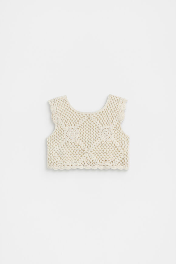 Flower Crochet Top  Milk  hi-res