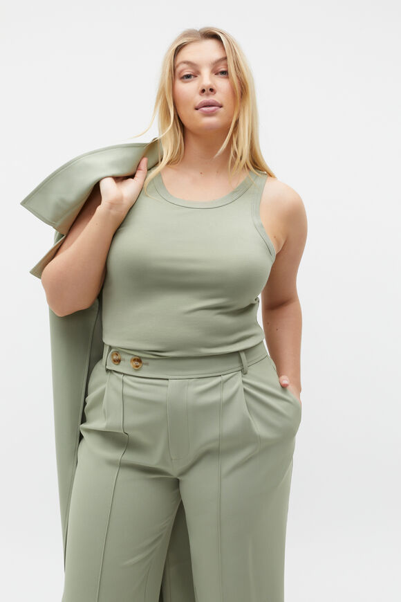 Core Fitted Tank  Pale Olive  hi-res