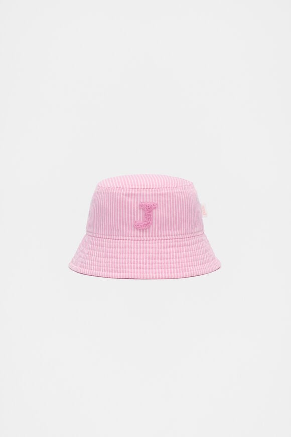 Pink Mini Initial Bucket Hat  J  hi-res