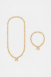Initial Necklace And Bracelet Set  A  hi-res