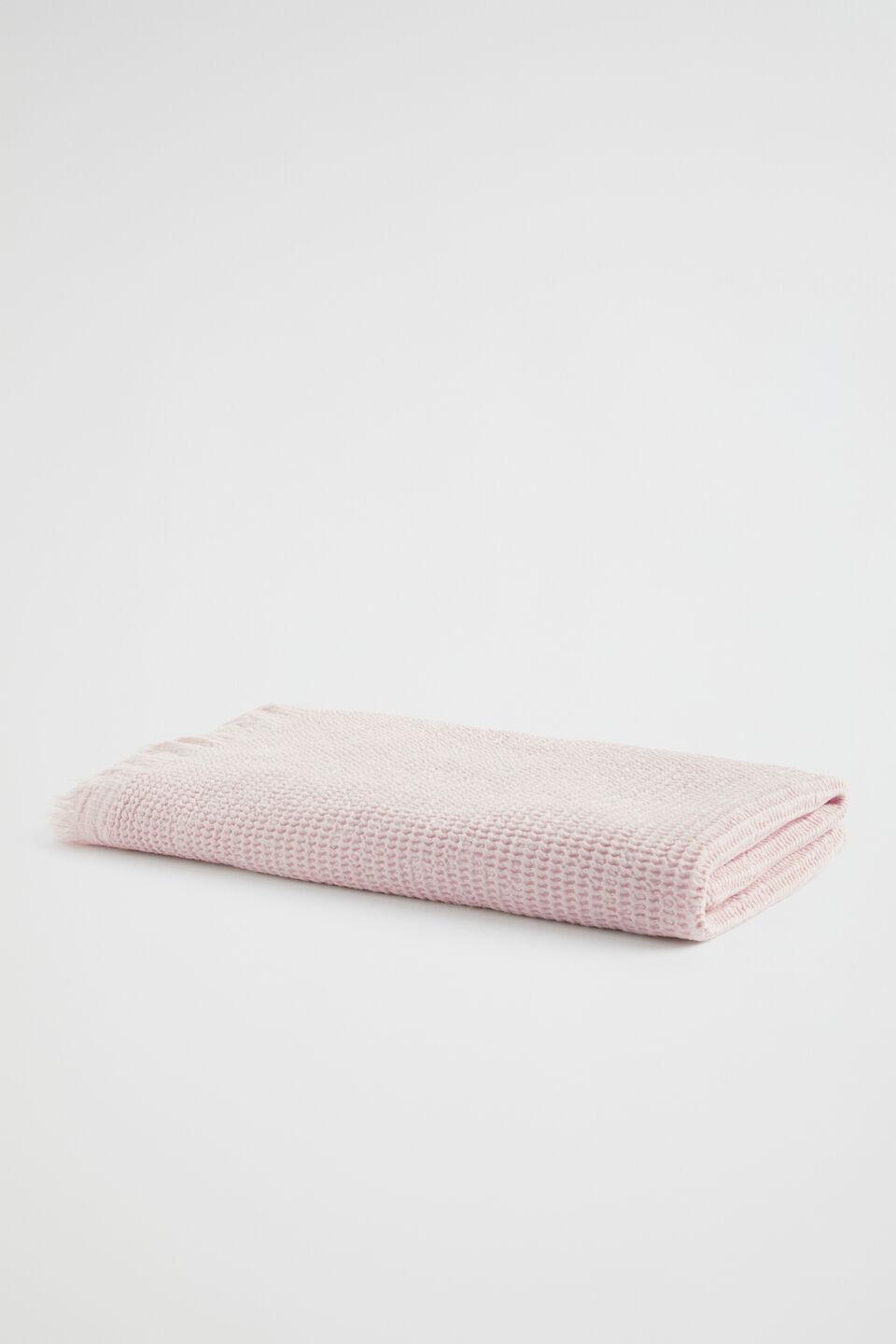 Thea Waffle Bath Towel  Blush