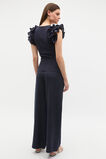 Ruffle Sleeve Rib Tank  Twilight Blue  hi-res