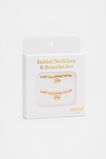 Initial Necklace And Bracelet Set  Z  hi-res