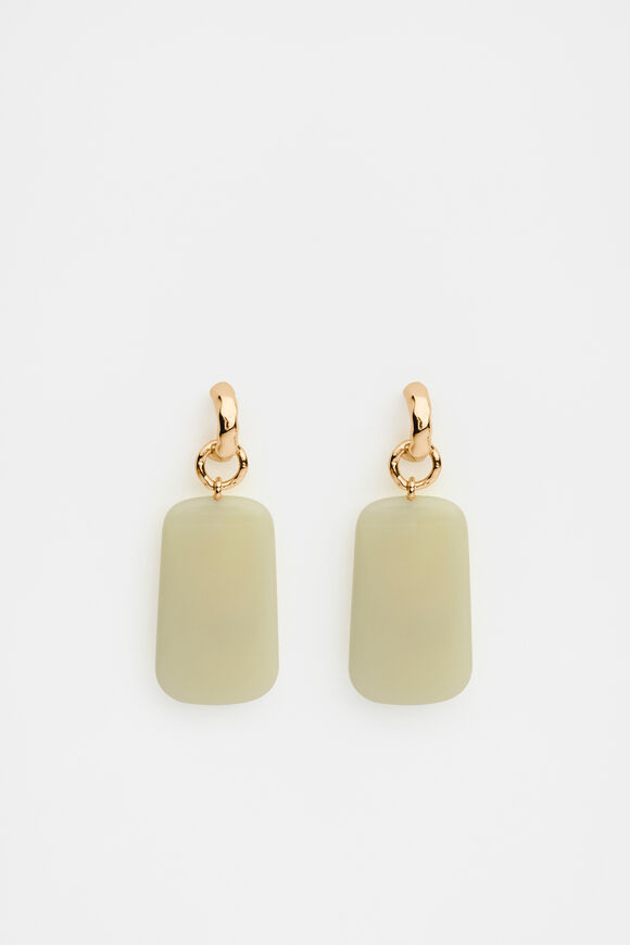 Statement Resin Drop Earring  Shortbread  hi-res