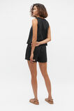 Scallop Hem Paperbag Short  Black  hi-res